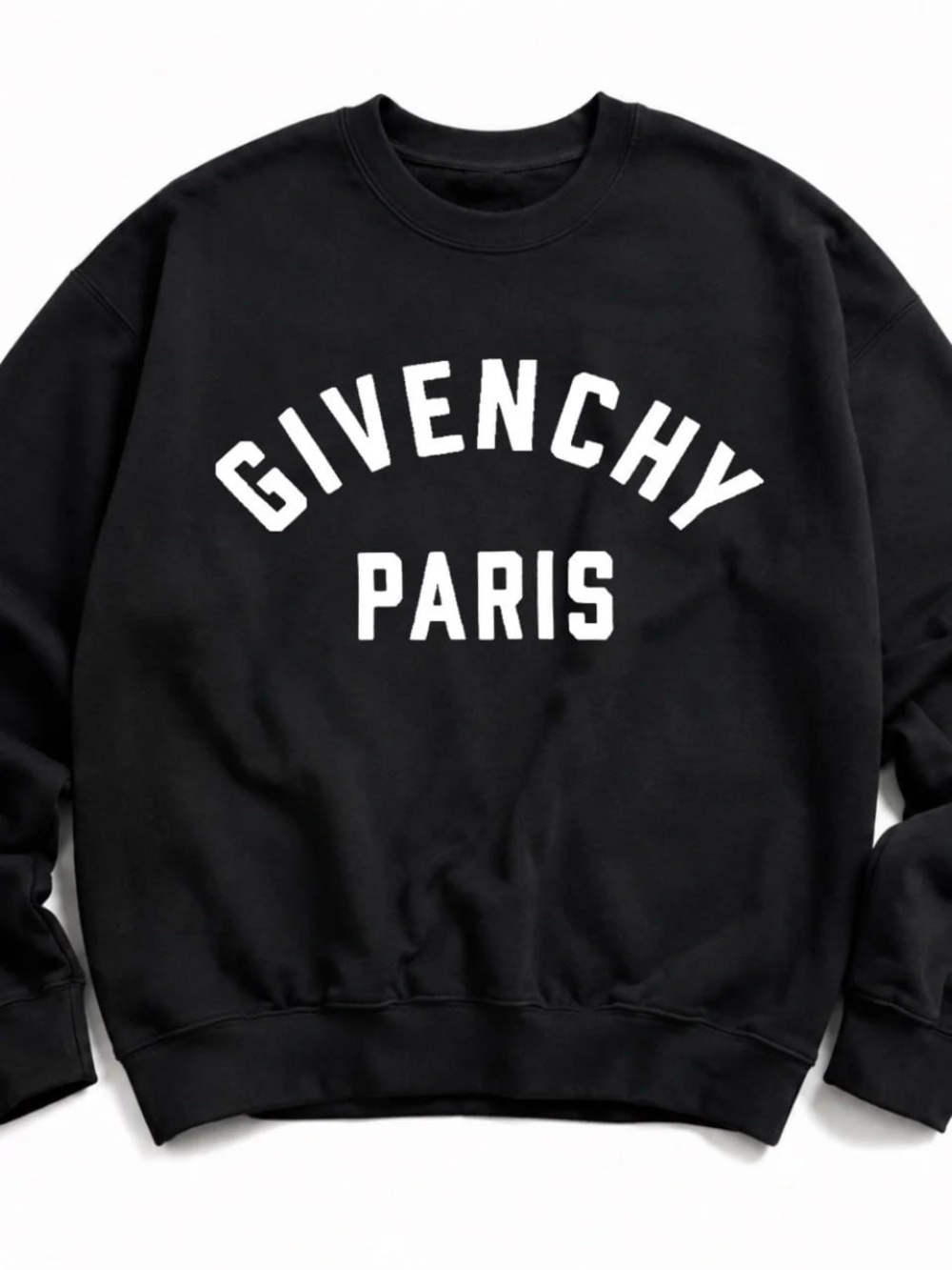 Black Givenchy Sweatshirt with White Arched Logo